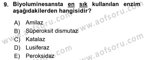 Veteriner Laboratuvar Teknikleri ve Prensipleri Dersi 2021 - 2022 Yılı Yaz Okulu Sınav Soruları 9. Soru