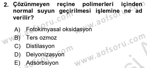 Veteriner Laboratuvar Teknikleri ve Prensipleri Dersi 2022 - 2023 Yılı Yaz Okulu Sınav Soruları 2. Soru