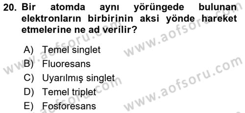 Veteriner Laboratuvar Teknikleri ve Prensipleri Dersi 2022 - 2023 Yılı Yaz Okulu Sınav Soruları 20. Soru