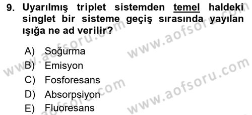 Veteriner Laboratuvar Teknikleri ve Prensipleri Dersi 2022 - 2023 Yılı Yaz Okulu Sınav Soruları 9. Soru