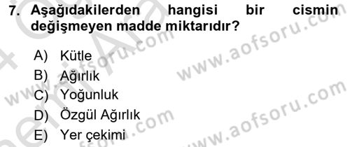 Veteriner Laboratuvar Teknikleri ve Prensipleri Dersi 2023 - 2024 Yılı (Vize) Ara Sınav Soruları 7. Soru