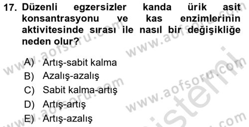 Veteriner Laboratuvar Teknikleri ve Prensipleri Dersi 2023 - 2024 Yılı (Final) Dönem Sonu Sınav Soruları 17. Soru
