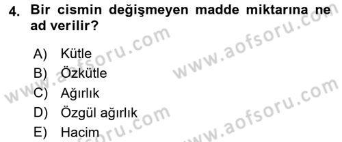 Veteriner Laboratuvar Teknikleri ve Prensipleri Dersi 2023 - 2024 Yılı Yaz Okulu Sınav Soruları 4. Soru