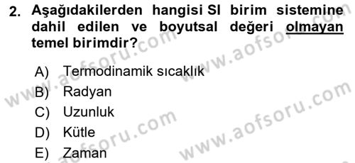 Veteriner Laboratuvar Teknikleri ve Prensipleri Dersi 2024 - 2025 Yılı Yaz Okulu Sınav Soruları 2. Soru