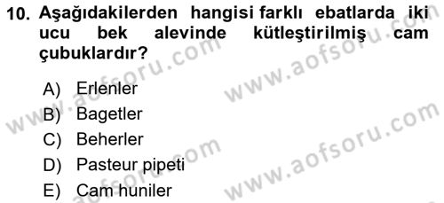 Veteriner Laboratuvar Teknikleri ve Prensipleri Dersi 2025 - 2026 Yılı (Vize) Ara Sınav Soruları 10. Soru
