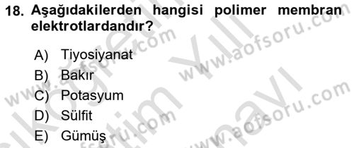 Veteriner Laboratuvar Teknikleri ve Prensipleri Dersi 2025 - 2026 Yılı (Vize) Ara Sınav Soruları 18. Soru