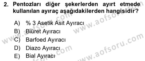 Veteriner Laboratuvar Teknikleri ve Prensipleri Dersi 2025 - 2026 Yılı (Vize) Ara Sınav Soruları 2. Soru