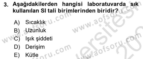 Veteriner Laboratuvar Teknikleri ve Prensipleri Dersi 2025 - 2026 Yılı (Vize) Ara Sınav Soruları 3. Soru