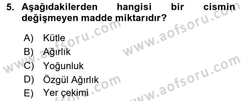 Veteriner Laboratuvar Teknikleri ve Prensipleri Dersi 2025 - 2026 Yılı (Vize) Ara Sınav Soruları 5. Soru