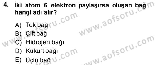 Hücre Kimyası Dersi 2013 - 2014 Yılı (Final) Dönem Sonu Sınav Soruları 4. Soru