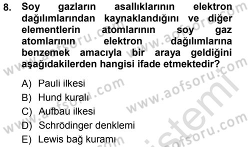 Hücre Kimyası Dersi 2013 - 2014 Yılı Tek Ders Sınav Soruları 8. Soru
