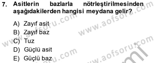 Hücre Kimyası Dersi 2014 - 2015 Yılı (Final) Dönem Sonu Sınav Soruları 7. Soru