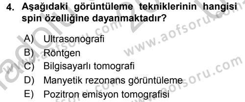 Hücre Kimyası Dersi 2016 - 2017 Yılı 3 Ders Sınav Soruları 4. Soru