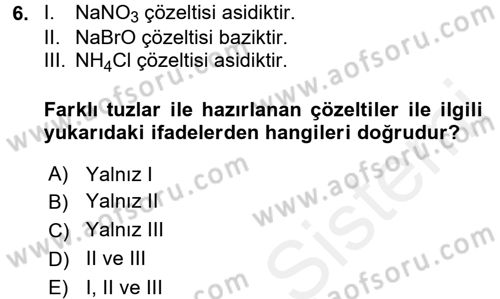 Hücre Kimyası Dersi 2017 - 2018 Yılı (Final) Dönem Sonu Sınav Soruları 6. Soru