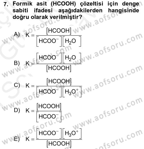 Hücre Kimyası Dersi 2017 - 2018 Yılı (Final) Dönem Sonu Sınav Soruları 7. Soru