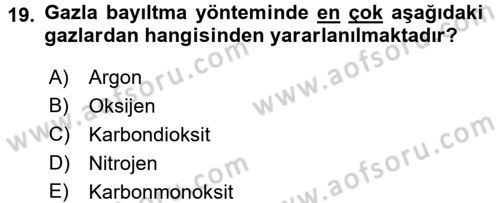 Hayvan Davranışları ve Refahı Dersi 2016 - 2017 Yılı (Final) Dönem Sonu Sınav Soruları 19. Soru