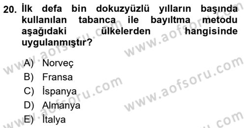 Hayvan Davranışları ve Refahı Dersi 2022 - 2023 Yılı Yaz Okulu Sınav Soruları 20. Soru