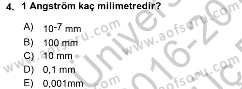 Temel Veteriner Histoloji ve Embriyoloji Dersi 2016 - 2017 Yılı 3 Ders Sınav Soruları 4. Soru