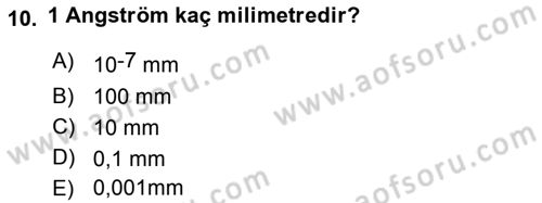Temel Veteriner Histoloji ve Embriyoloji Dersi 2018 - 2019 Yılı 3 Ders Sınav Soruları 10. Soru