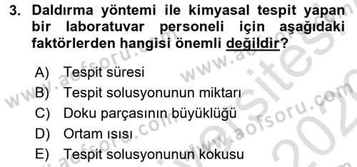 Temel Veteriner Histoloji ve Embriyoloji Dersi 2019 - 2020 Yılı (Final) Dönem Sonu Sınav Soruları 3. Soru
