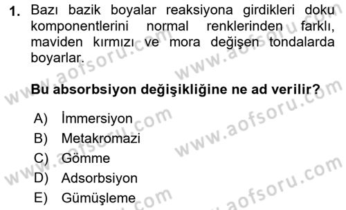 Temel Veteriner Histoloji ve Embriyoloji Dersi 2021 - 2022 Yılı (Final) Dönem Sonu Sınav Soruları 1. Soru