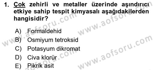 Temel Veteriner Histoloji ve Embriyoloji Dersi 2022 - 2023 Yılı (Vize) Ara Sınavı 1. Soru