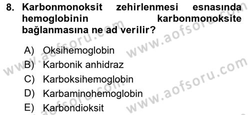 Temel Veteriner Histoloji ve Embriyoloji Dersi 2025 - 2026 Yılı (Final) Dönem Sonu Sınav Soruları 8. Soru