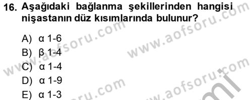 Temel Veteriner Biyokimya Dersi 2013 - 2014 Yılı (Vize) Ara Sınav Soruları 16. Soru