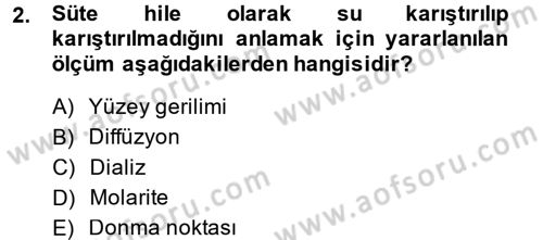 Temel Veteriner Biyokimya Dersi 2013 - 2014 Yılı (Vize) Ara Sınav Soruları 2. Soru