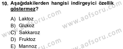 Temel Veteriner Biyokimya Dersi 2014 - 2015 Yılı (Vize) Ara Sınav Soruları 10. Soru