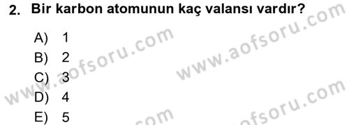 Temel Veteriner Biyokimya Dersi 2016 - 2017 Yılı (Vize) Ara Sınav Soruları 2. Soru
