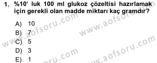 Temel Veteriner Biyokimya Dersi 2017 - 2018 Yılı (Final) Dönem Sonu Sınav Soruları 1. Soru