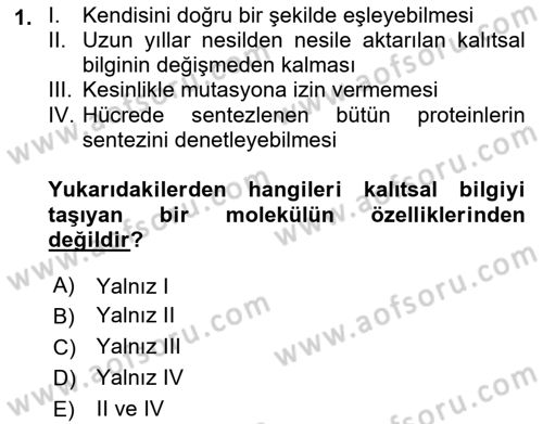 Temel Veteriner Biyokimya Dersi 2018 - 2019 Yılı (Final) Dönem Sonu Sınav Soruları 1. Soru