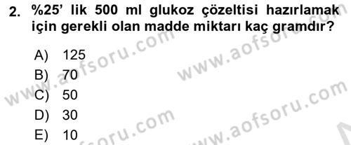 Temel Veteriner Biyokimya Dersi 2021 - 2022 Yılı (Final) Dönem Sonu Sınav Soruları 2. Soru