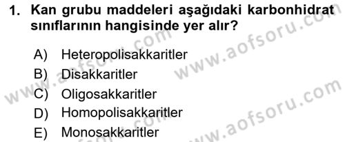 Temel Veteriner Biyokimya Dersi 2025 - 2026 Yılı (Final) Dönem Sonu Sınav Soruları 1. Soru