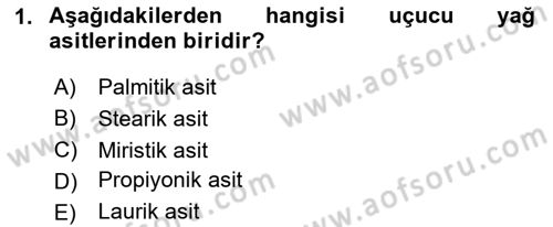 Temel Veteriner Biyokimya Dersi 2025 - 2026 Yılı Yaz Okulu Sınav Soruları 1. Soru