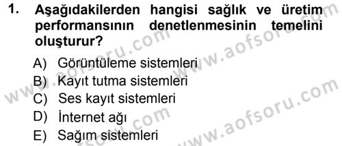 Temel Sürü Sağlığı Yönetimi Dersi Ara Sınavı Deneme Sınav Soruları 1. Soru
