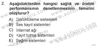 Temel Sürü Sağlığı Yönetimi Dersi 2012 - 2013 Yılı Tek Ders Sınav Soruları 2. Soru