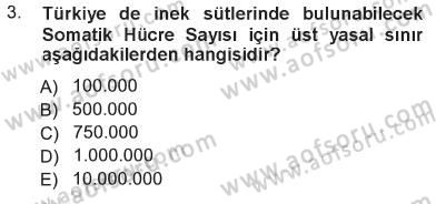 Temel Sürü Sağlığı Yönetimi Dersi 2012 - 2013 Yılı Tek Ders Sınav Soruları 3. Soru