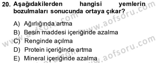 Temel Sürü Sağlığı Yönetimi Dersi 2014 - 2015 Yılı (Vize) Ara Sınav Soruları 20. Soru