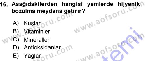 Temel Sürü Sağlığı Yönetimi Dersi 2015 - 2016 Yılı (Vize) Ara Sınav Soruları 16. Soru