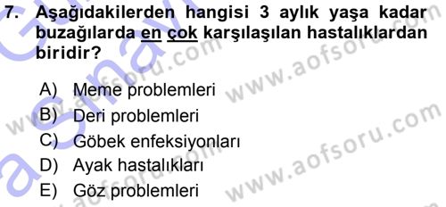 Temel Sürü Sağlığı Yönetimi Dersi 2015 - 2016 Yılı (Vize) Ara Sınav Soruları 7. Soru