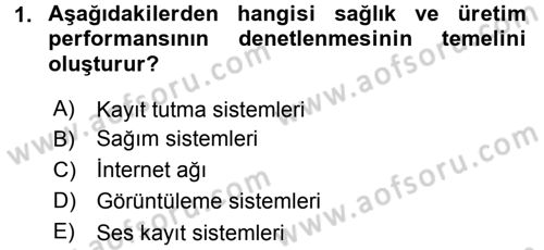 Temel Sürü Sağlığı Yönetimi Dersi 2016 - 2017 Yılı (Vize) Ara Sınav Soruları 1. Soru
