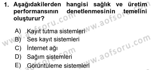 Temel Sürü Sağlığı Yönetimi Dersi 2017 - 2018 Yılı 3 Ders Sınav Soruları 1. Soru