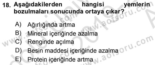 Temel Sürü Sağlığı Yönetimi Dersi 2019 - 2020 Yılı (Vize) Ara Sınavı 18. Soru