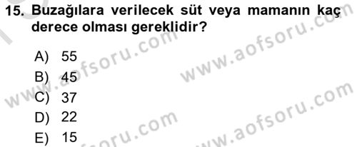 Temel Sürü Sağlığı Yönetimi Dersi 2022 - 2023 Yılı (Final) Dönem Sonu Sınav Soruları 15. Soru