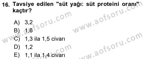 Temel Sürü Sağlığı Yönetimi Dersi 2025 - 2026 Yılı (Vize) Ara Sınav Soruları 16. Soru