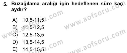 Temel Sürü Sağlığı Yönetimi Dersi 2025 - 2026 Yılı (Final) Dönem Sonu Sınav Soruları 5. Soru