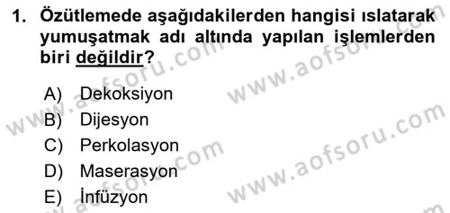 Temel Veteriner Farmakoloji ve Toksikoloji Dersi 2020 - 2021 Yılı Yaz Okulu Sınav Soruları 1. Soru