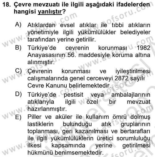 Temel Veteriner Farmakoloji ve Toksikoloji Dersi 2021 - 2022 Yılı (Final) Dönem Sonu Sınavı 18. Soru